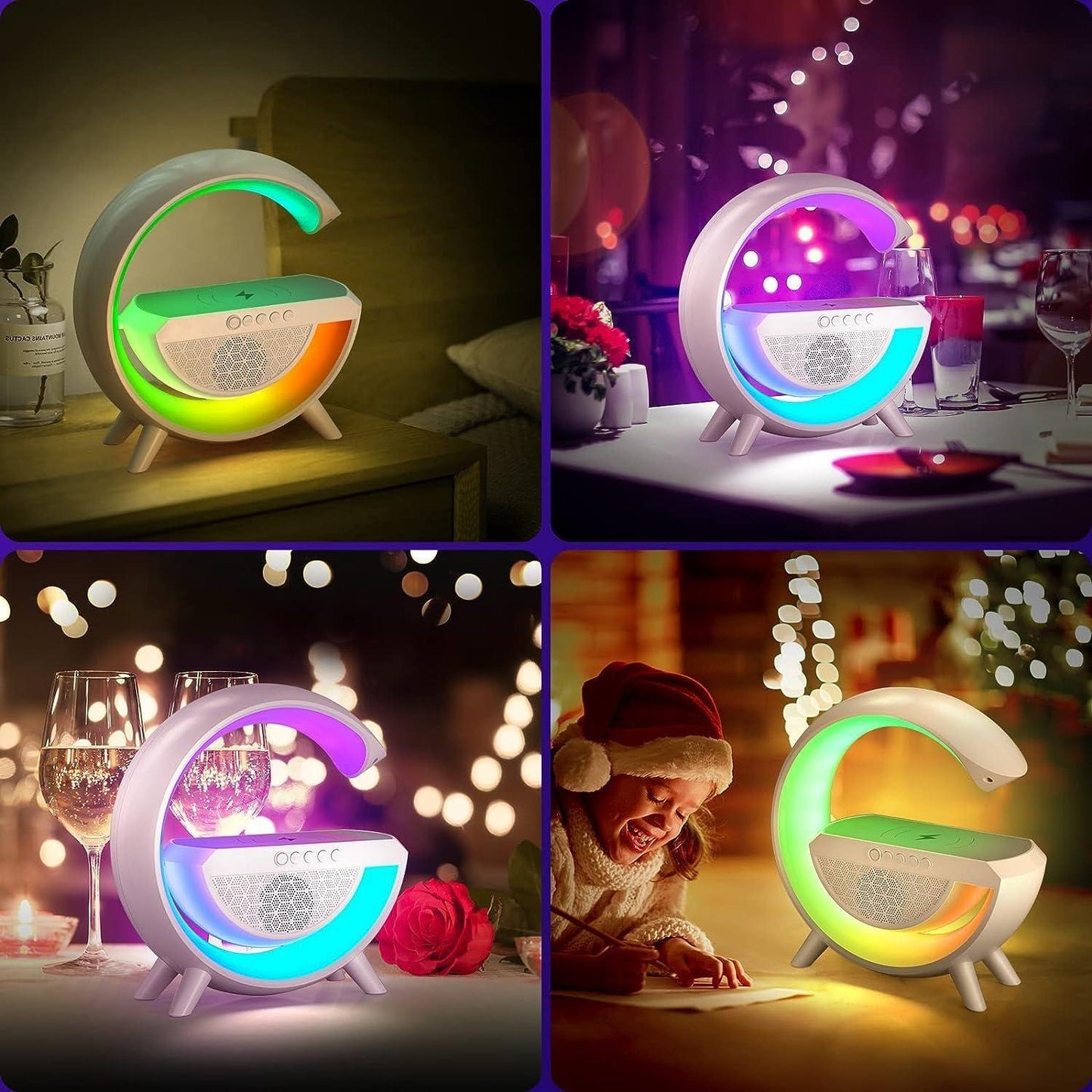 Wireless Charging Atmosphere G Lamp with Bluetooth Speaker