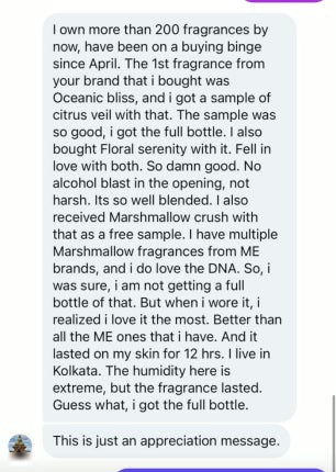 I own more than 200 fragrances by now… I also received Marshmallow crush with that as a free sample… when i wore it, ...
